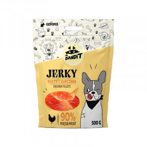 MR.BANDIT JERKY CHICKEN gardums suņiem Vistas filēja 500g